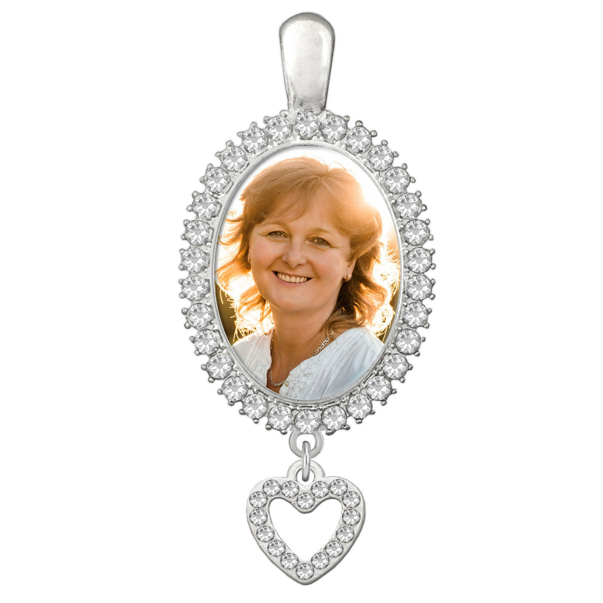 Wedding Bouquet Charm Lace Oval Bridal Bouquet Angel Charm Memorial Photo  Charm