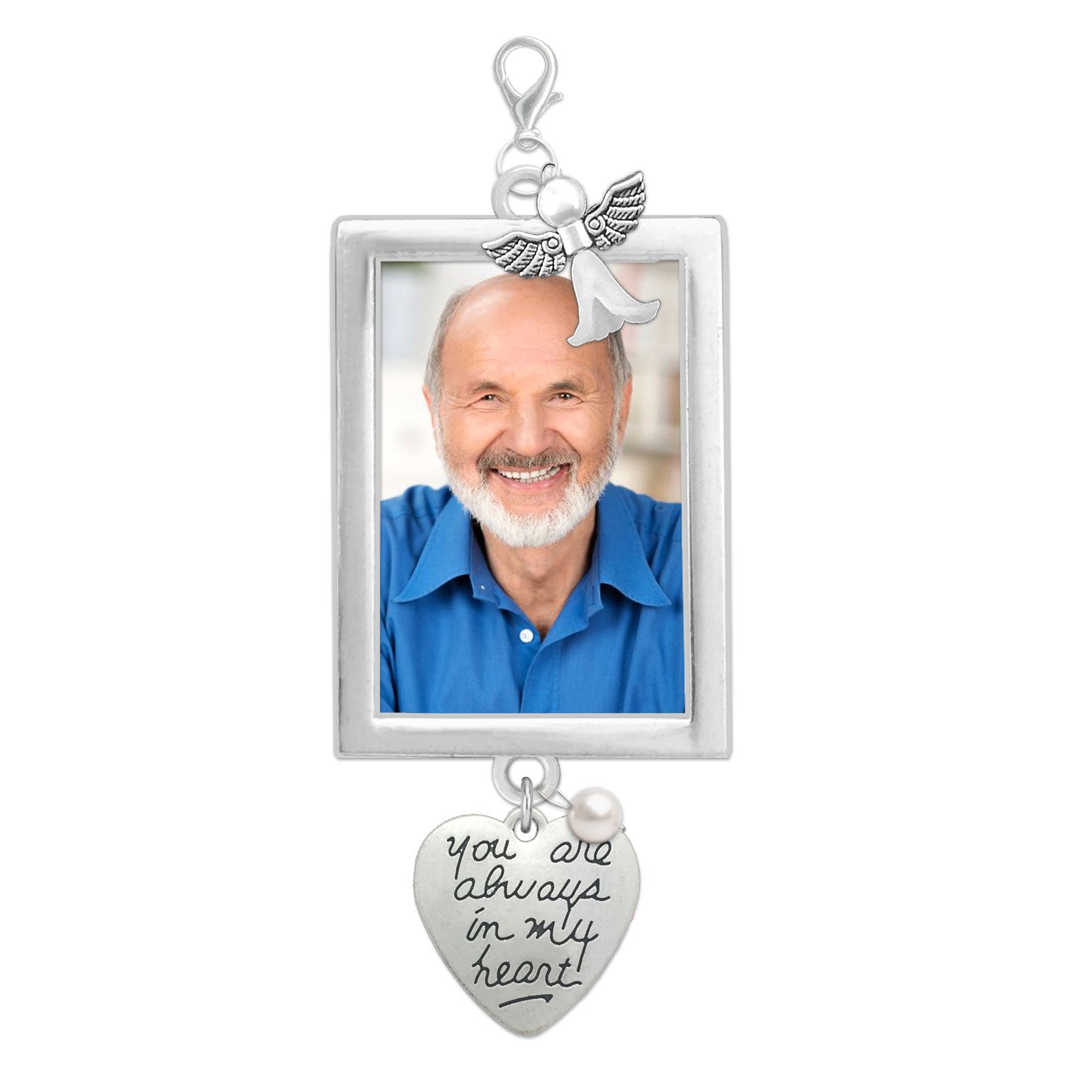 A Piece Of My Heart Wedding Bouquet Memory Triple Charm With Pearl Hea –