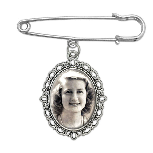 Wedding Boutonniere Bouquet Charm Pin Photo Charm Mother of The Bride Groom